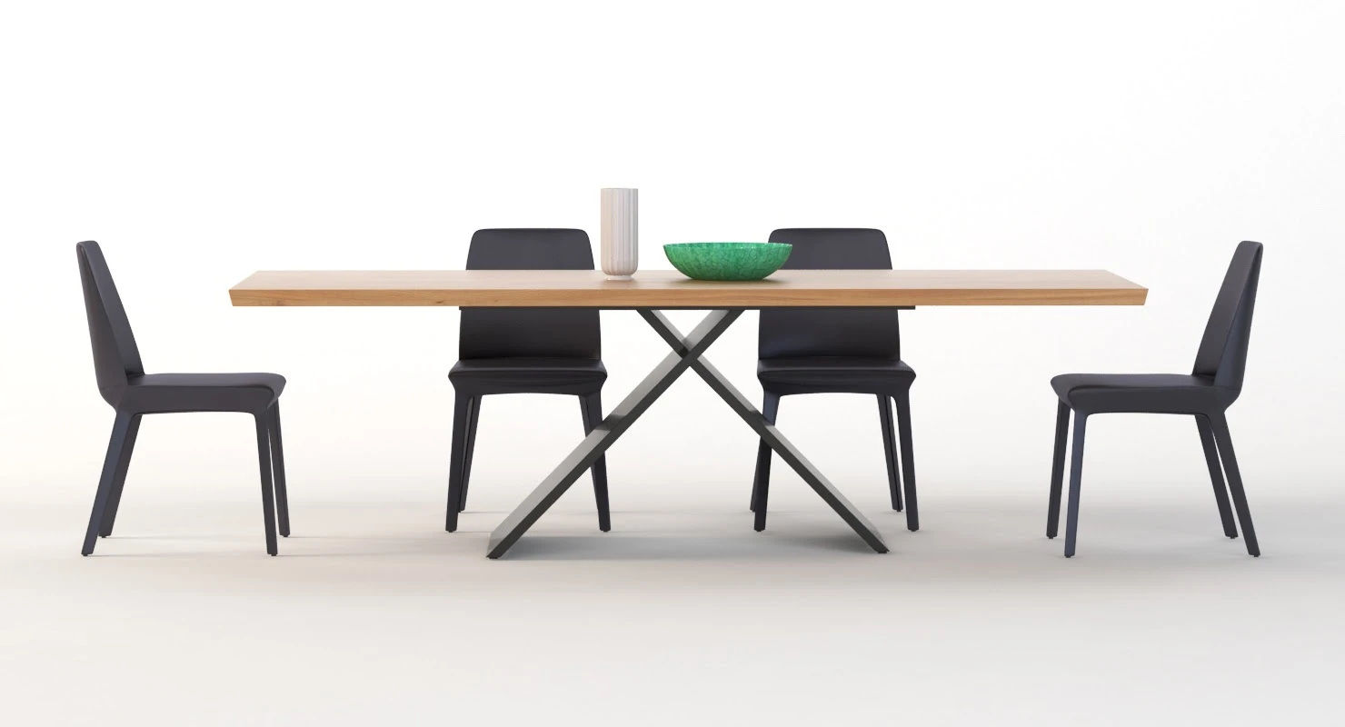 Bonaldo Ax Table And Chair 3D Model_010
