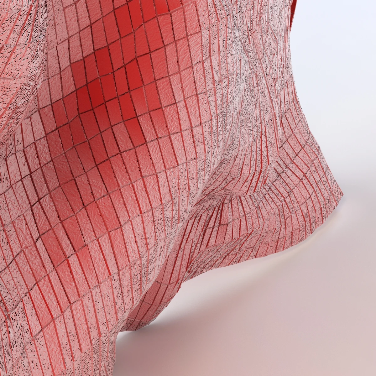 El Anatsui Red Block Curtain 3D Model_03