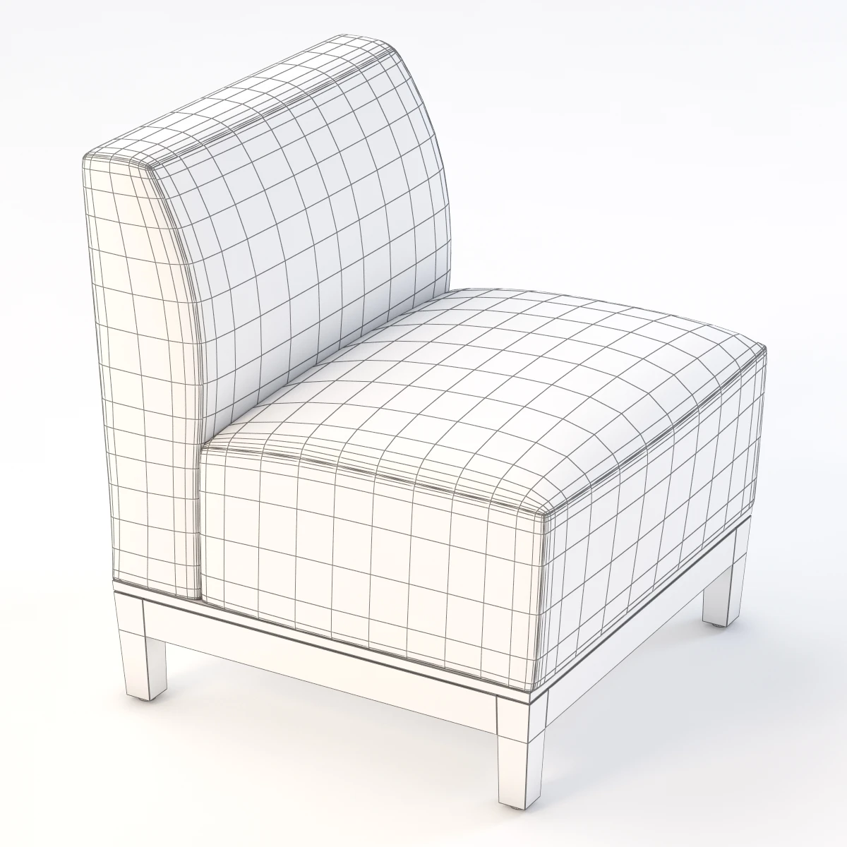 Brava Platform Chair Armless 860-11 3D Model_013