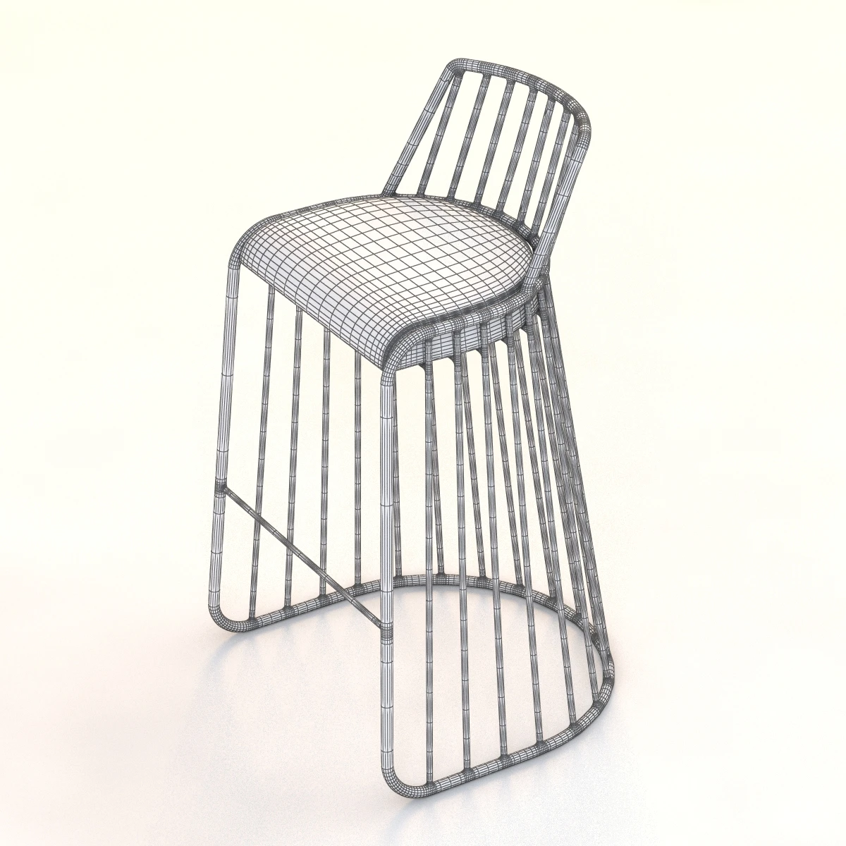 Bride Veil Bar And Counter Stool 3D Model_09