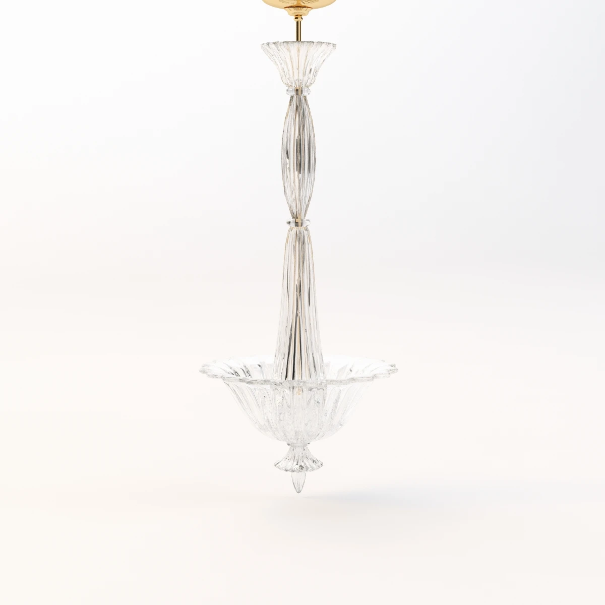 Fluted Murano Glass Chandelier 3D Model_01