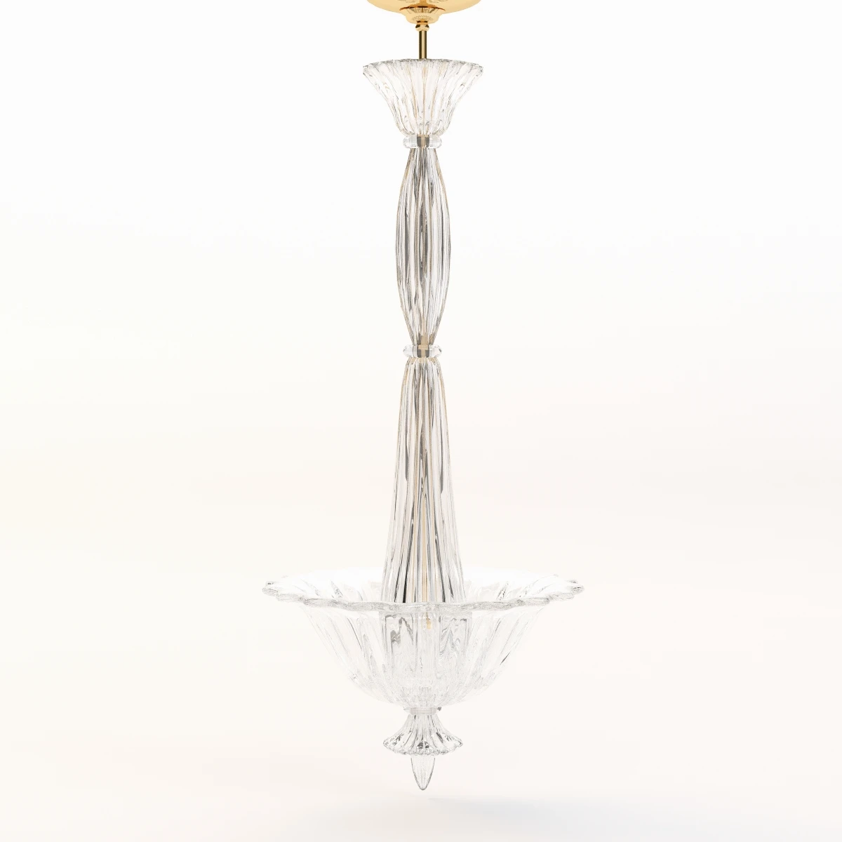 Fluted Murano Glass Chandelier 3D Model_05