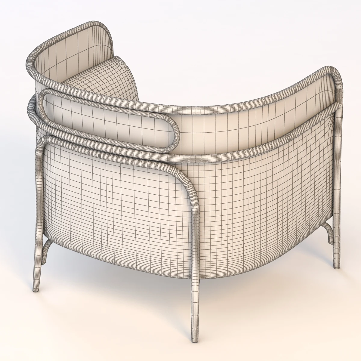 Gamfratesi Targa Lounge Chair 3D Model_013