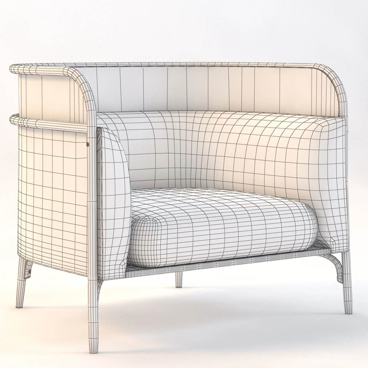 Gamfratesi Targa Lounge Chair 3D Model_010