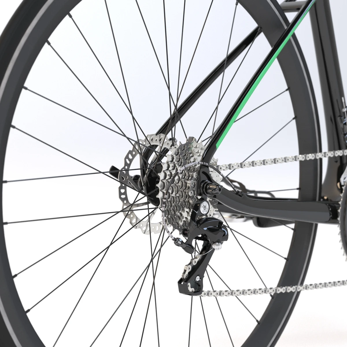 Giant Fastroad Cm1 Black Bicycle 3D Model_09