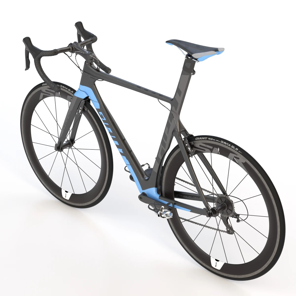 Giant Propel Advanced Sl-2 Black-Blue Lightweight Sprinter Bicycle 3D Model_03