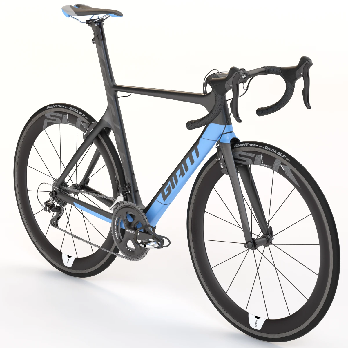 Giant Propel Advanced Sl-2 Black-Blue Lightweight Sprinter Bicycle 3D Model_05