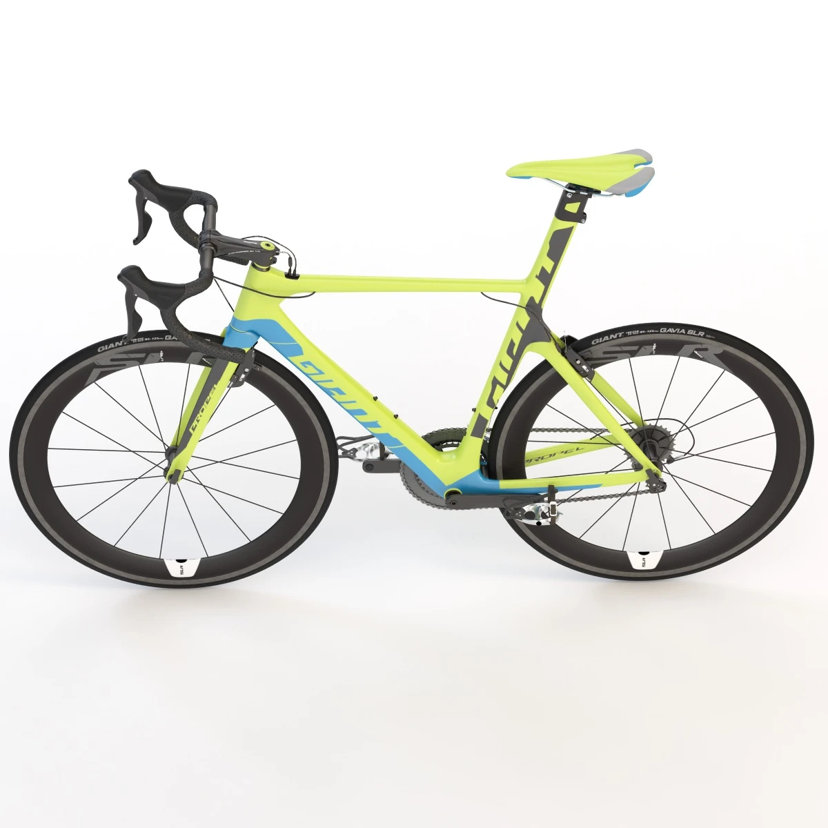 Giant Propel Advanced Sl-2 Green-Blue Lightweight Sprinter Bicycle 3D Model_09
