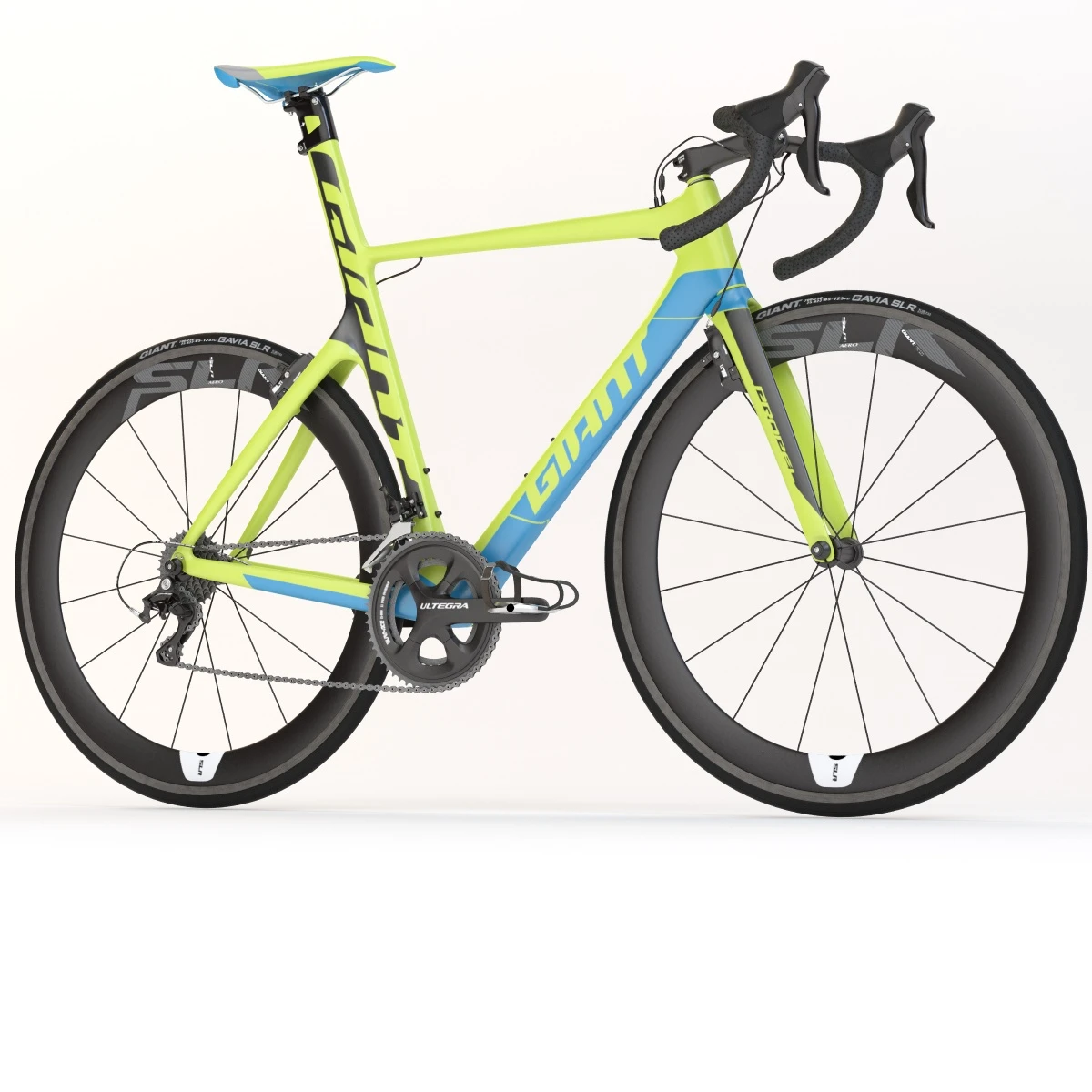 Giant Propel Advanced Sl-2 Green-Blue Lightweight Sprinter Bicycle 3D Model_012