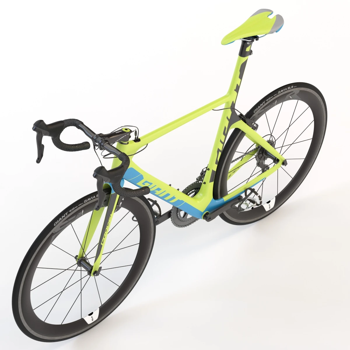 Giant Propel Advanced Sl-2 Green-Blue Lightweight Sprinter Bicycle 3D Model_08