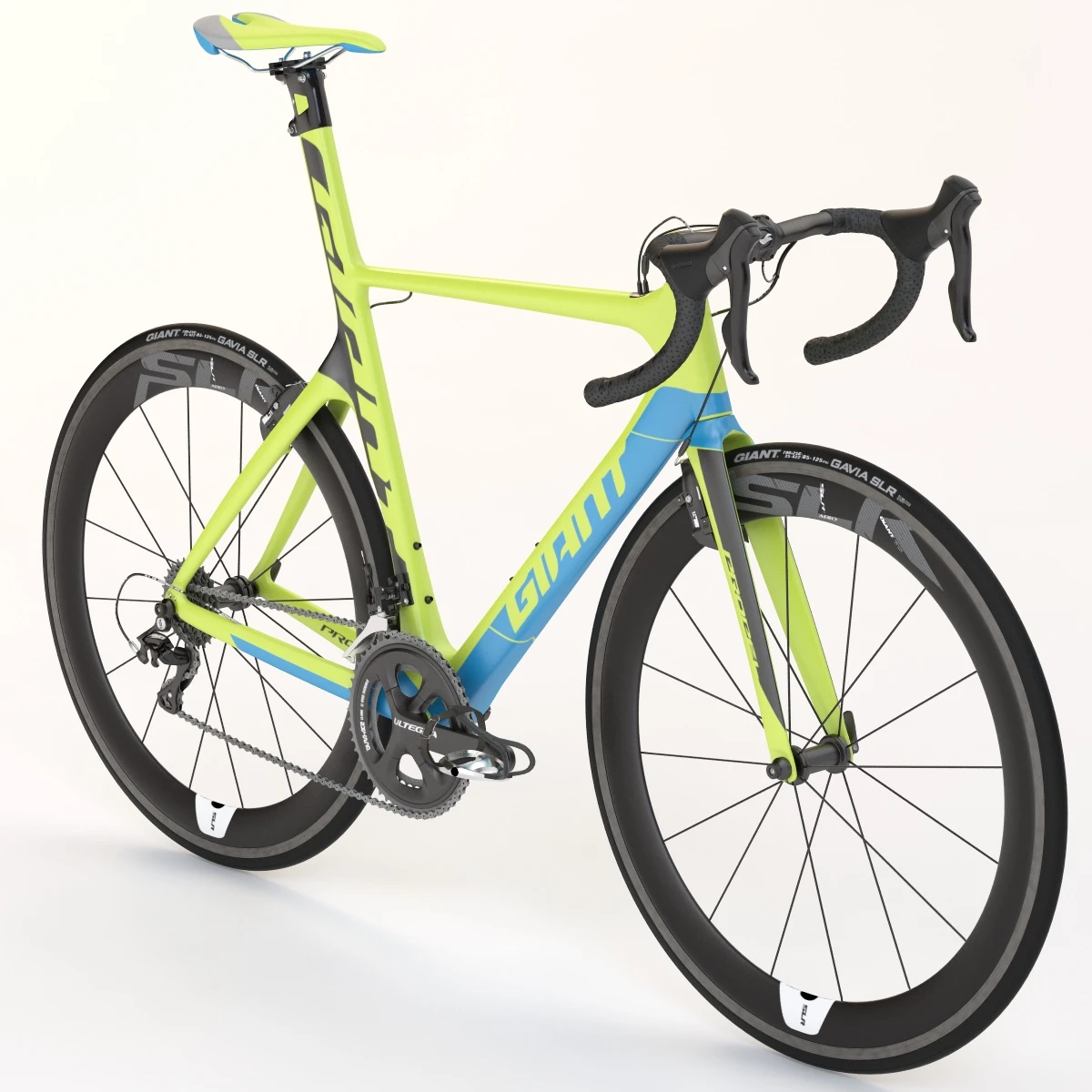 Giant Propel Advanced Sl-2 Green-Blue Lightweight Sprinter Bicycle 3D Model_05