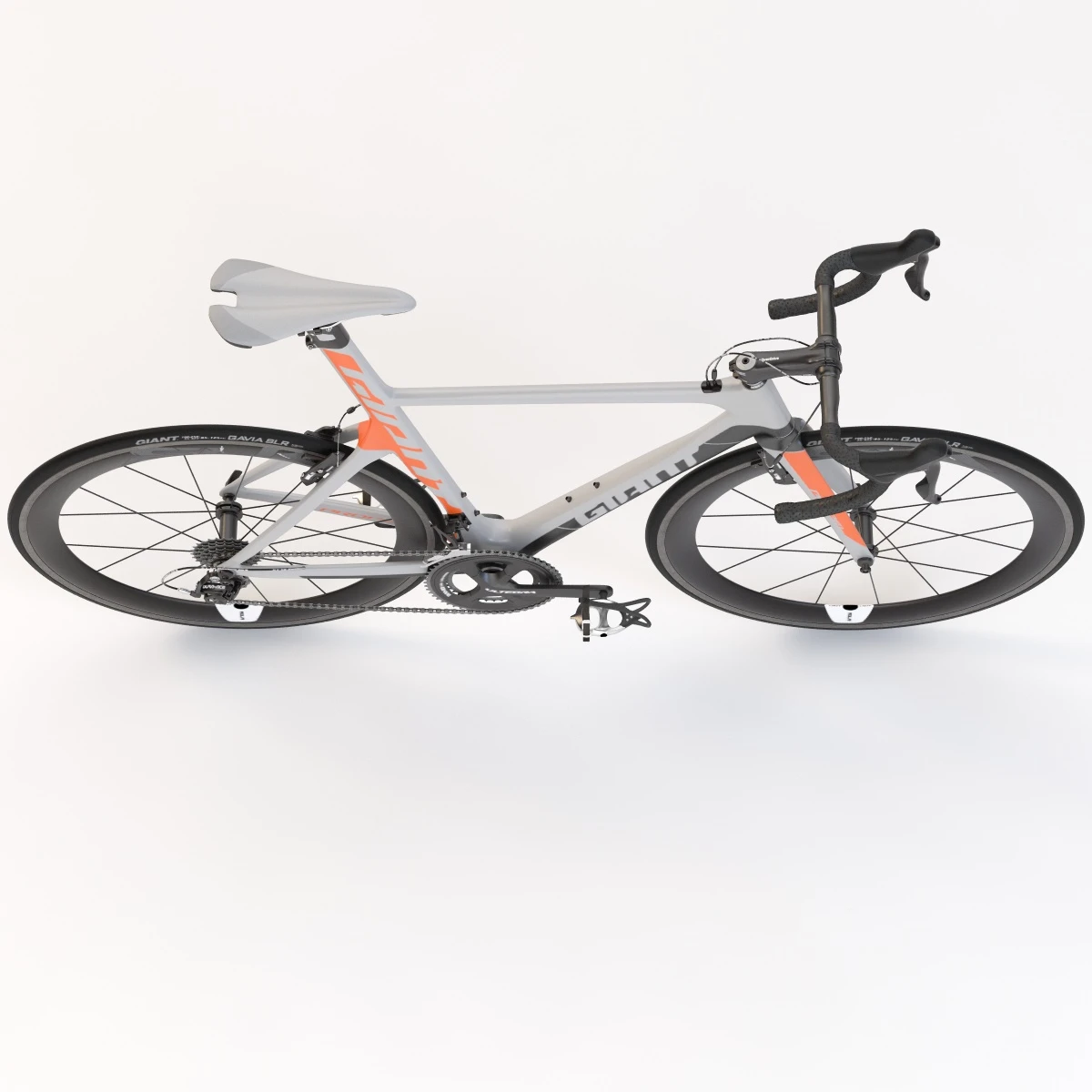 Giant Propel Advanced Sl-2 Orange Grey Black Lightweight Sprinter Bicycle 3D Model_06