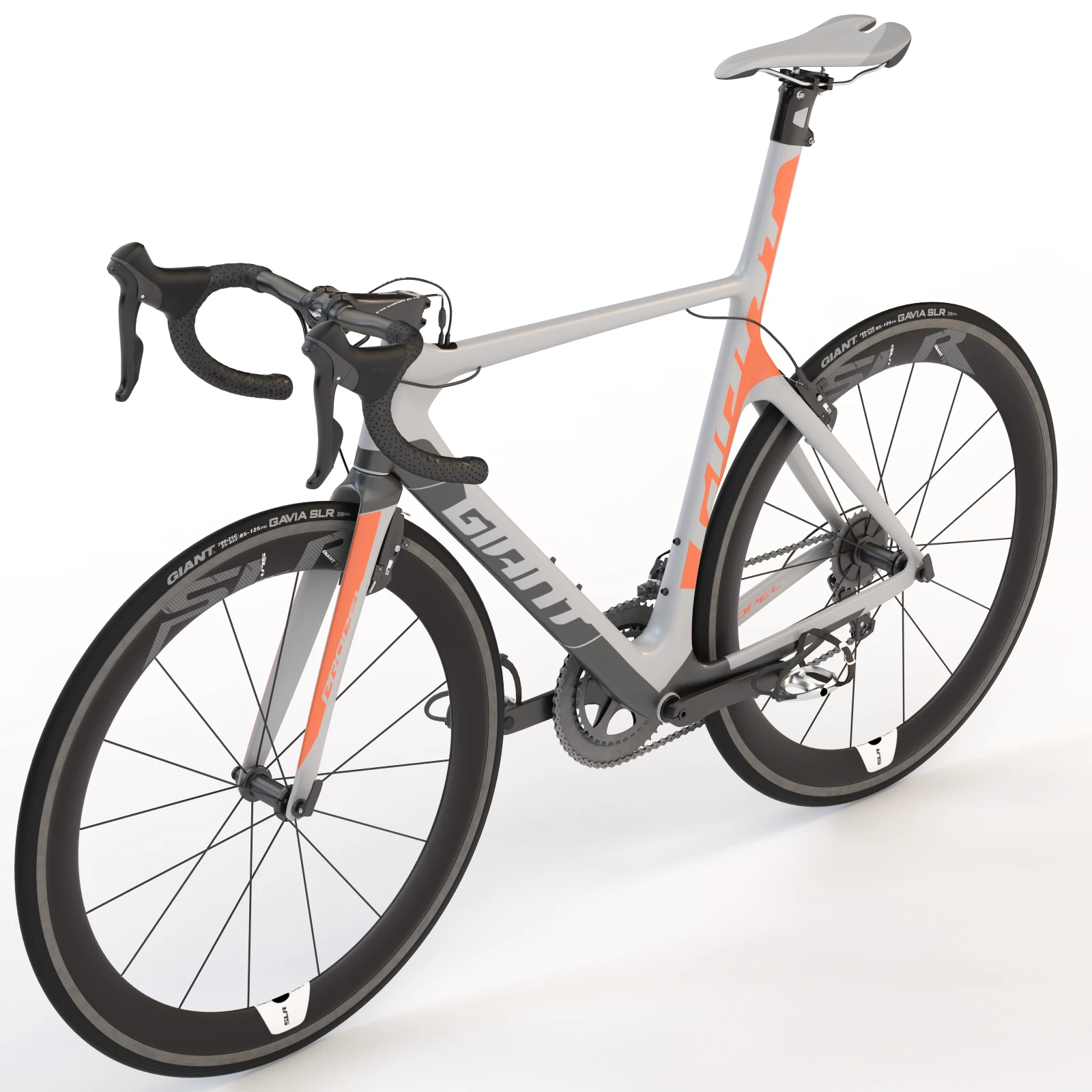 Giant Propel Advanced Sl-2 Orange Grey Black Lightweight Sprinter Bicycle 3D Model_08