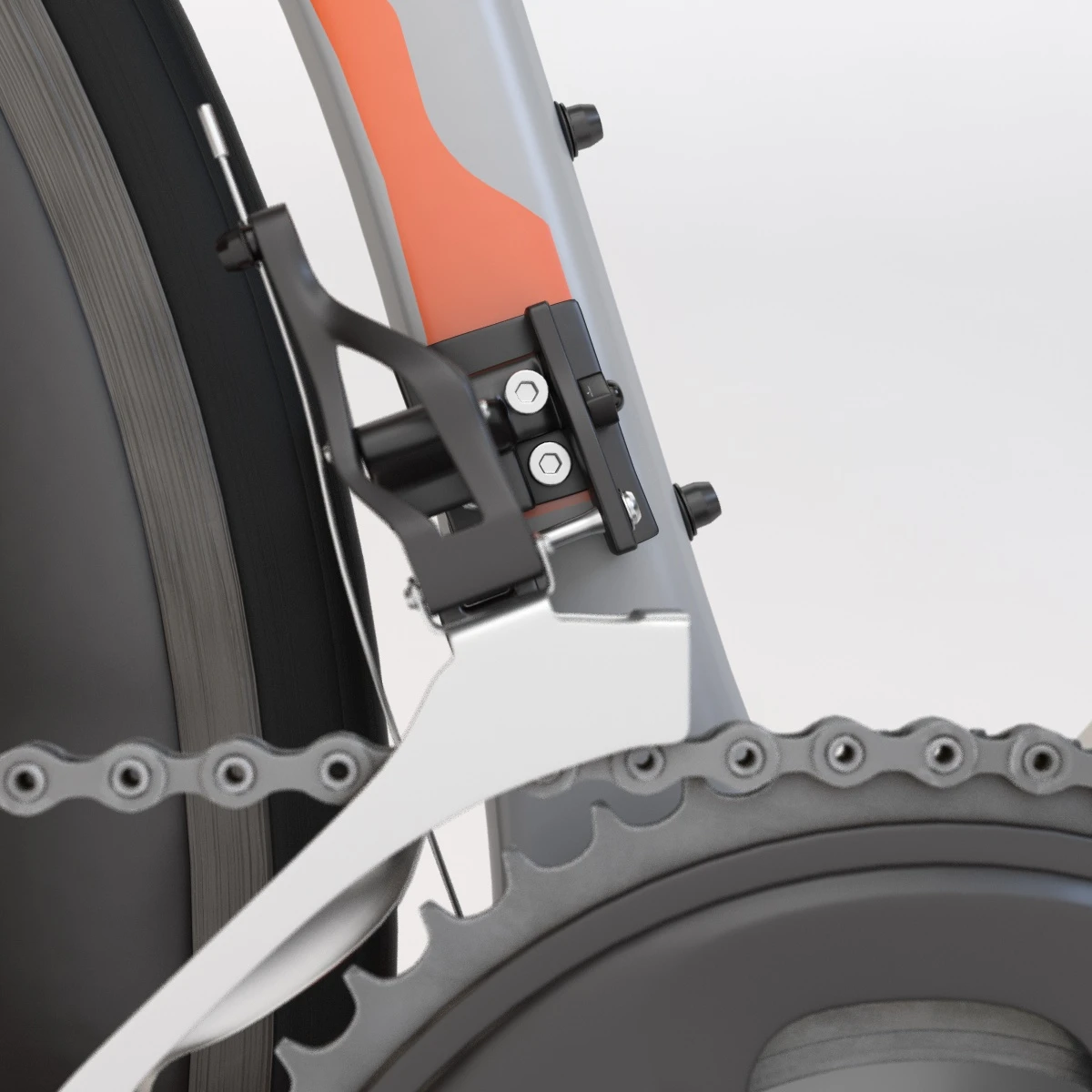 Giant Propel Advanced Sl-2 Orange Grey Black Lightweight Sprinter Bicycle 3D Model_014