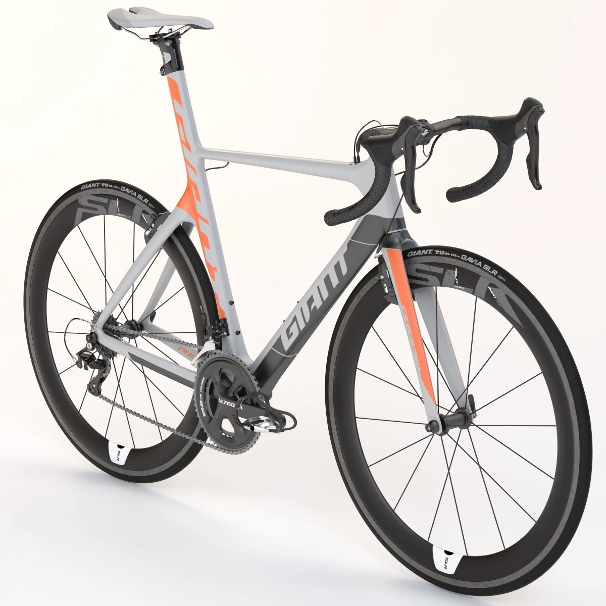 Giant Propel Advanced Sl-2 Orange Grey Black Lightweight Sprinter Bicycle 3D Model_05