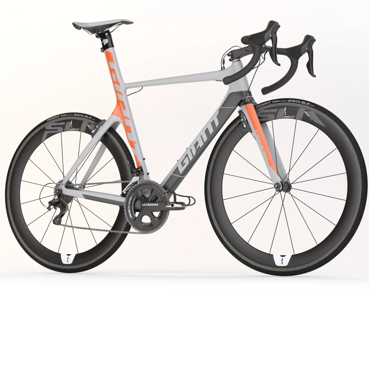 Giant Propel Advanced Sl-2 Orange Grey Black Lightweight Sprinter Bicycle 3D Model_012