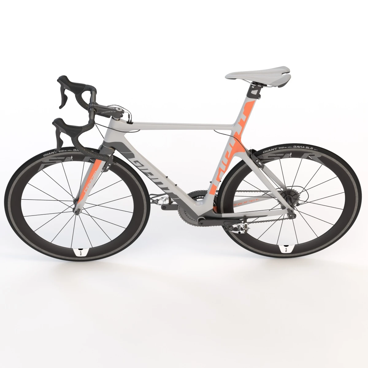 Giant Propel Advanced Sl-2 Orange Grey Black Lightweight Sprinter Bicycle 3D Model_09