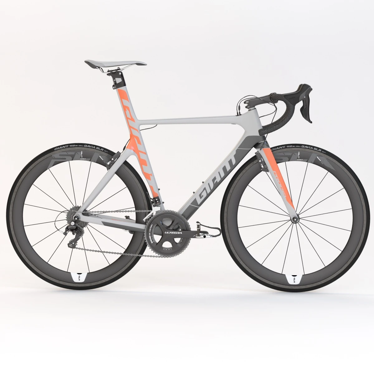 Giant Propel Advanced Sl-2 Orange Grey Black Lightweight Sprinter Bicycle 3D Model_04