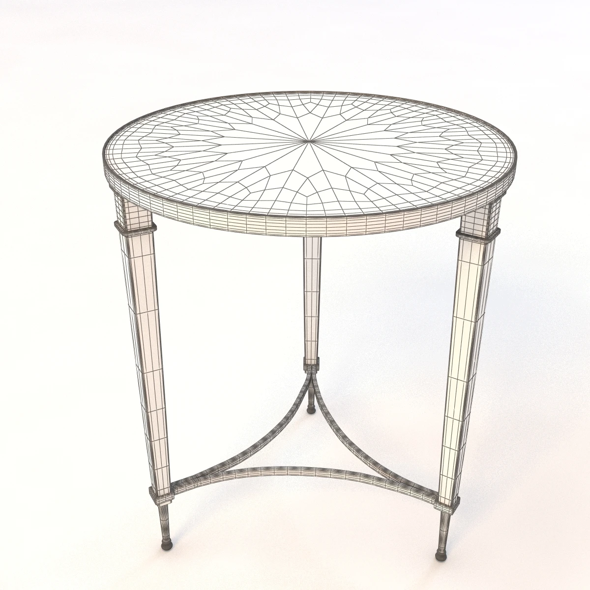 Global Views French Nickel End Table 3D Model_09