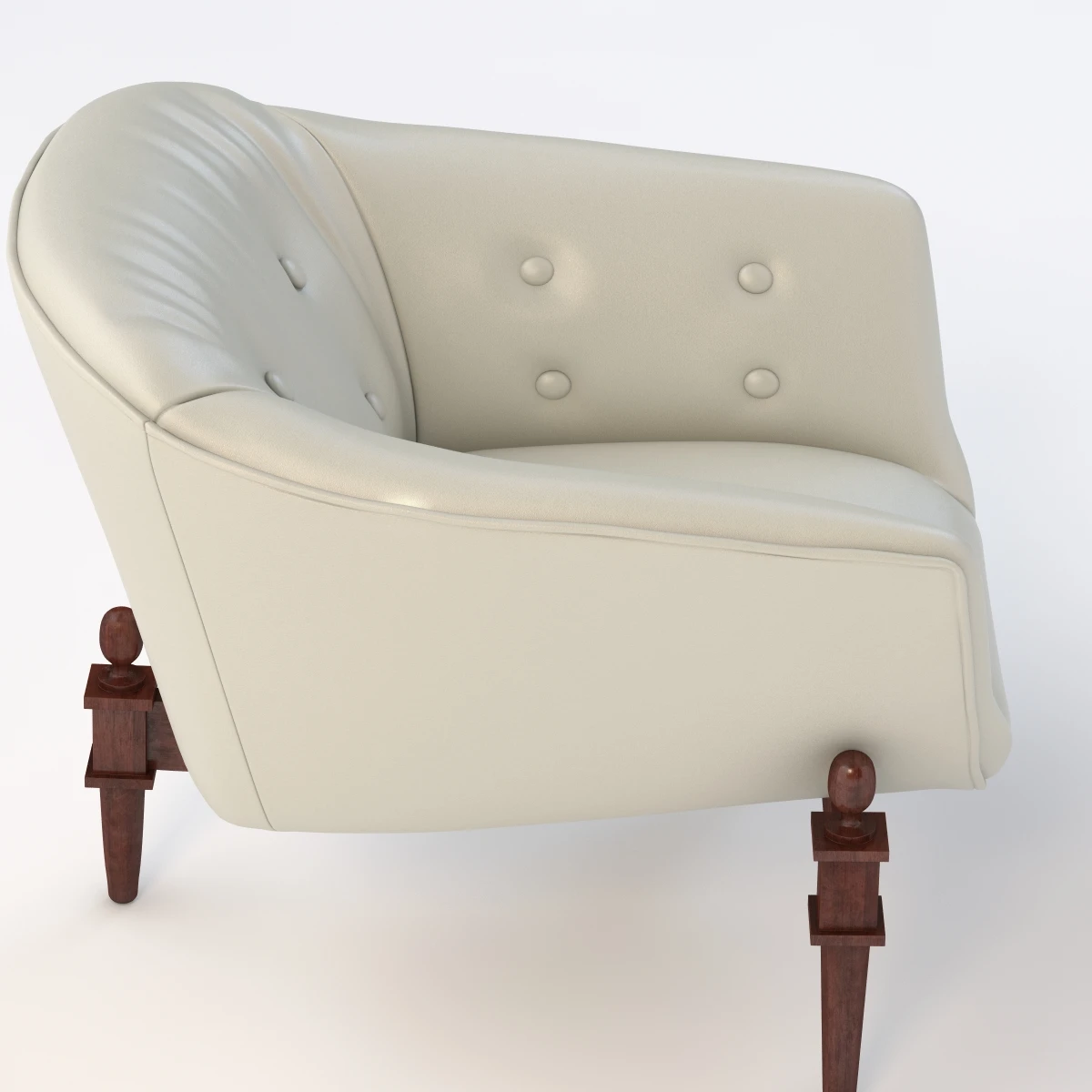 Globalviews White Scoop Mimi Chair 3D Model_03