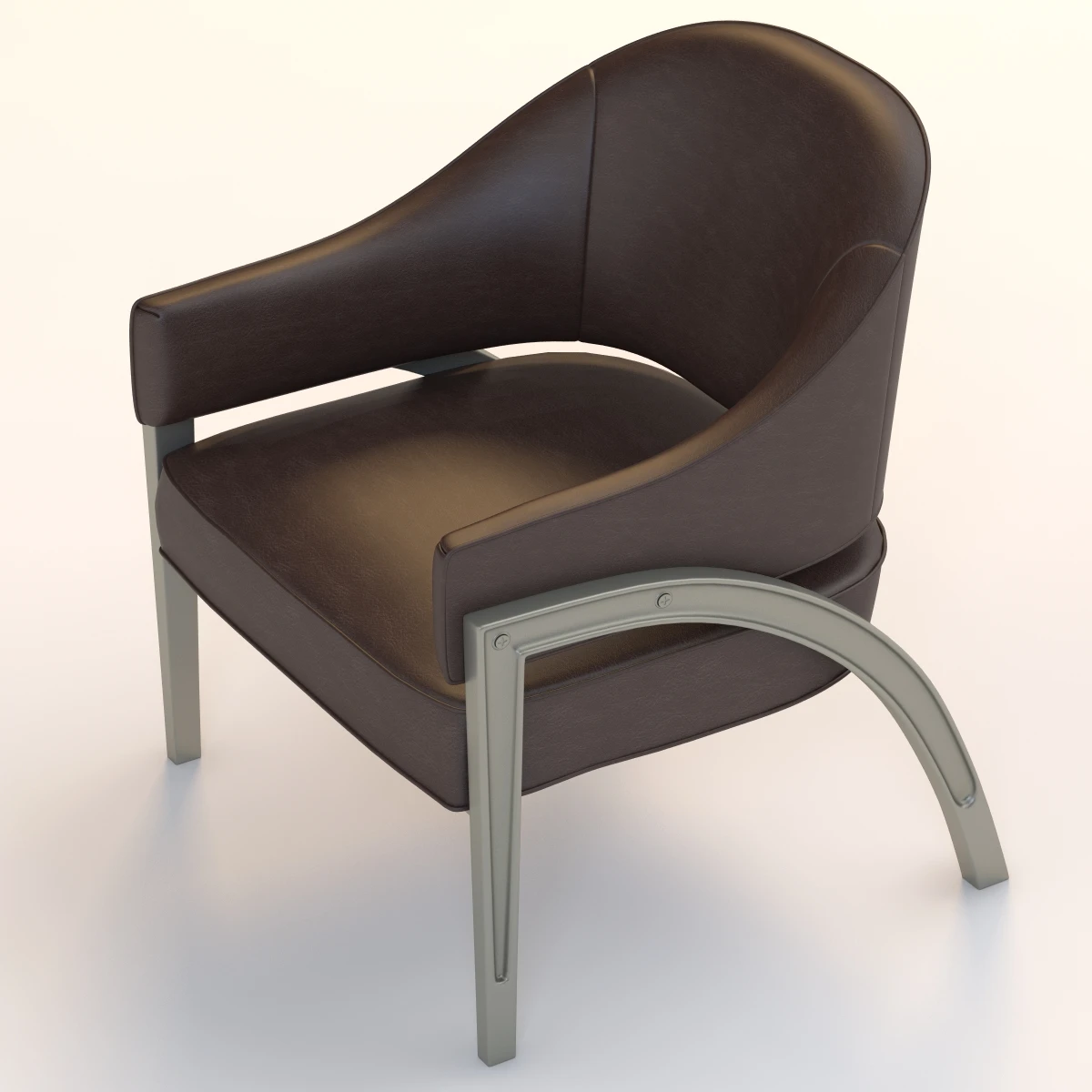 Kagney Leather Occasional Chair 3D Model_06