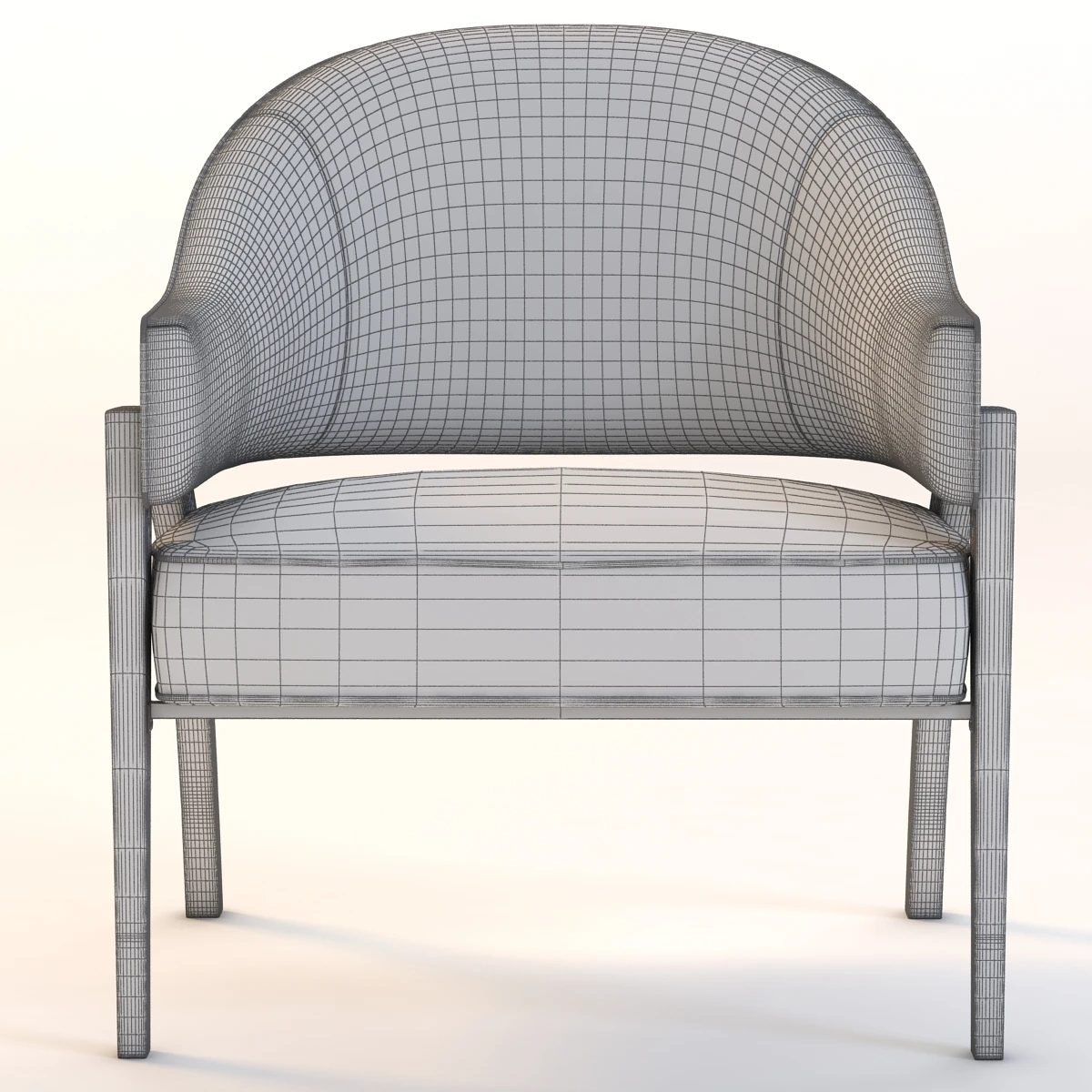 Kagney Leather Occasional Chair 3D Model_09