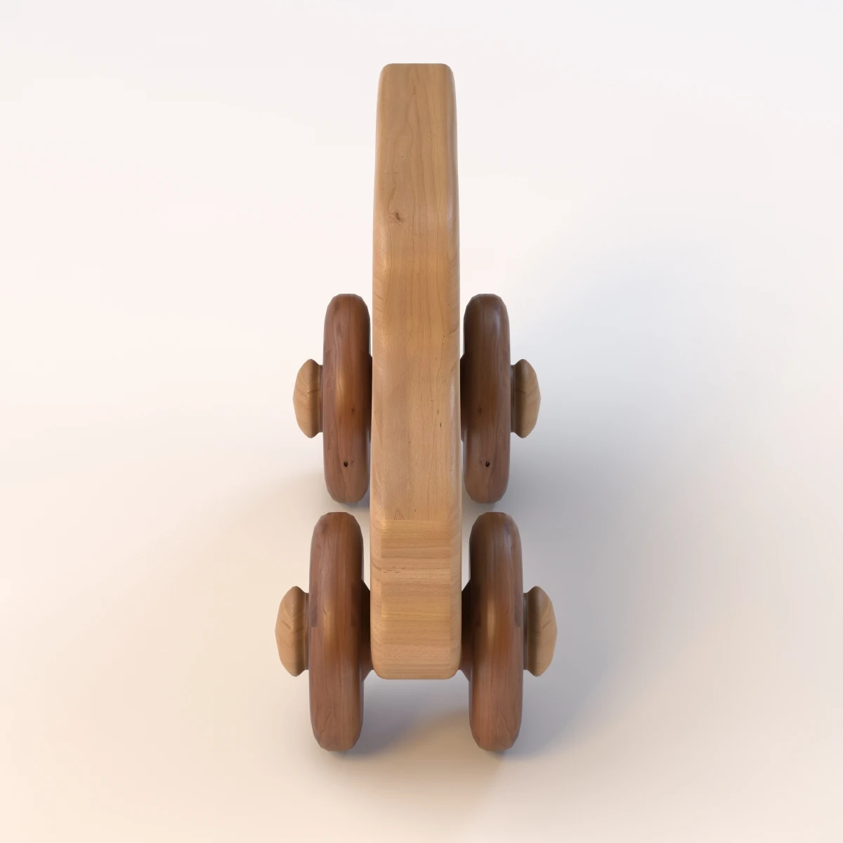 Kid Wooden Toy Car 3D Model_03
