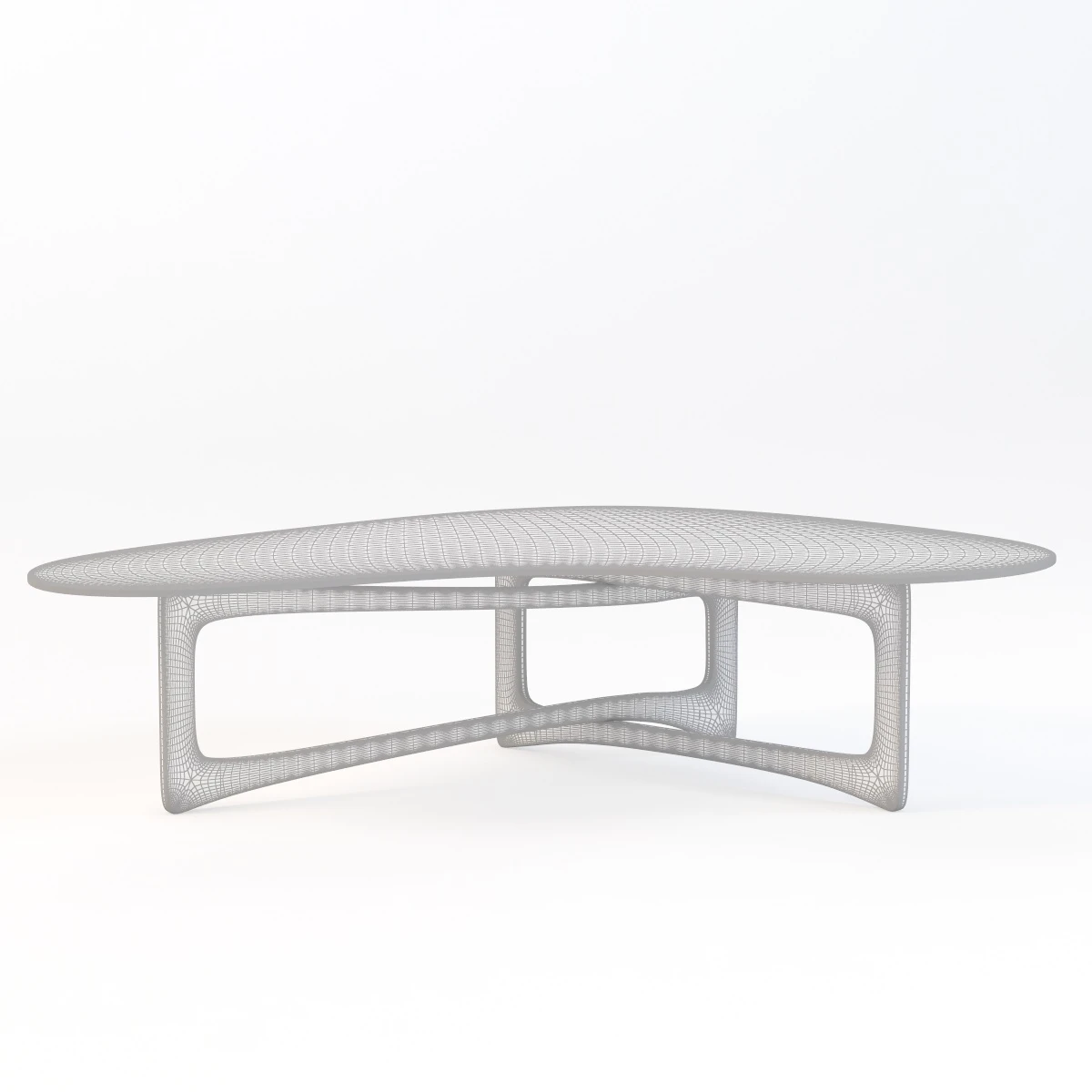 Kidney Shaped Dogbone Coffee Table 3D Model_09