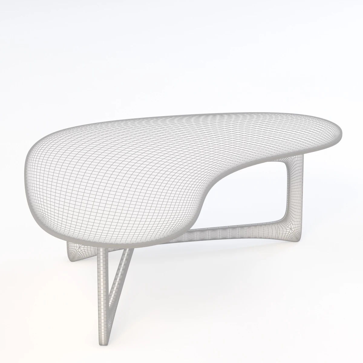 Kidney Shaped Dogbone Coffee Table 3D Model_011