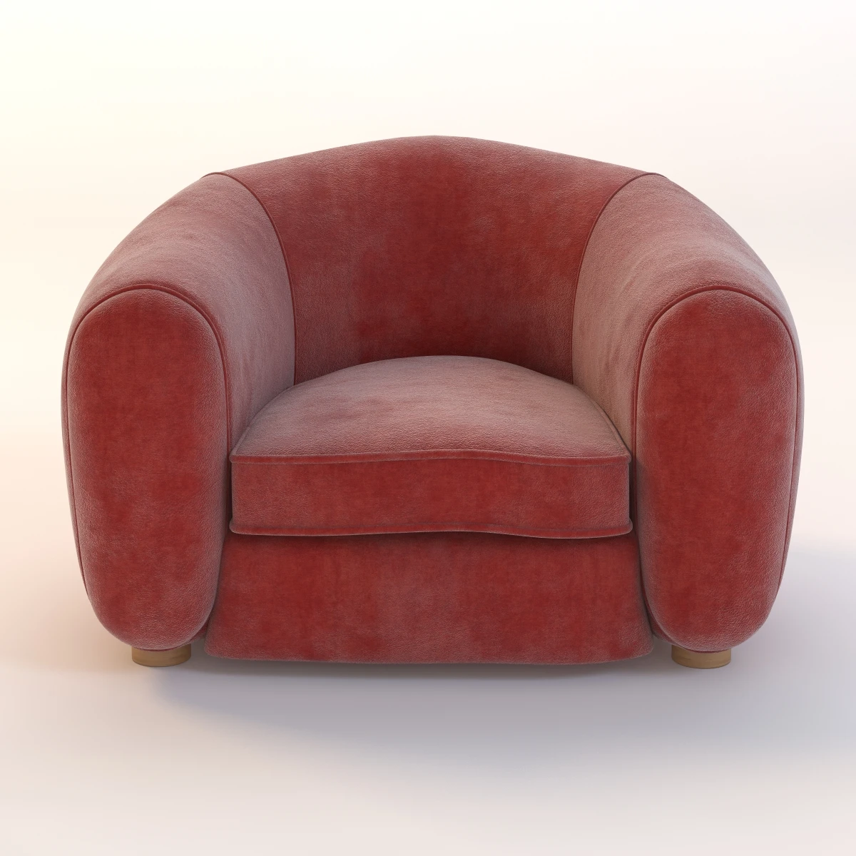 Jean Royere Polar Chair 3D Model_03