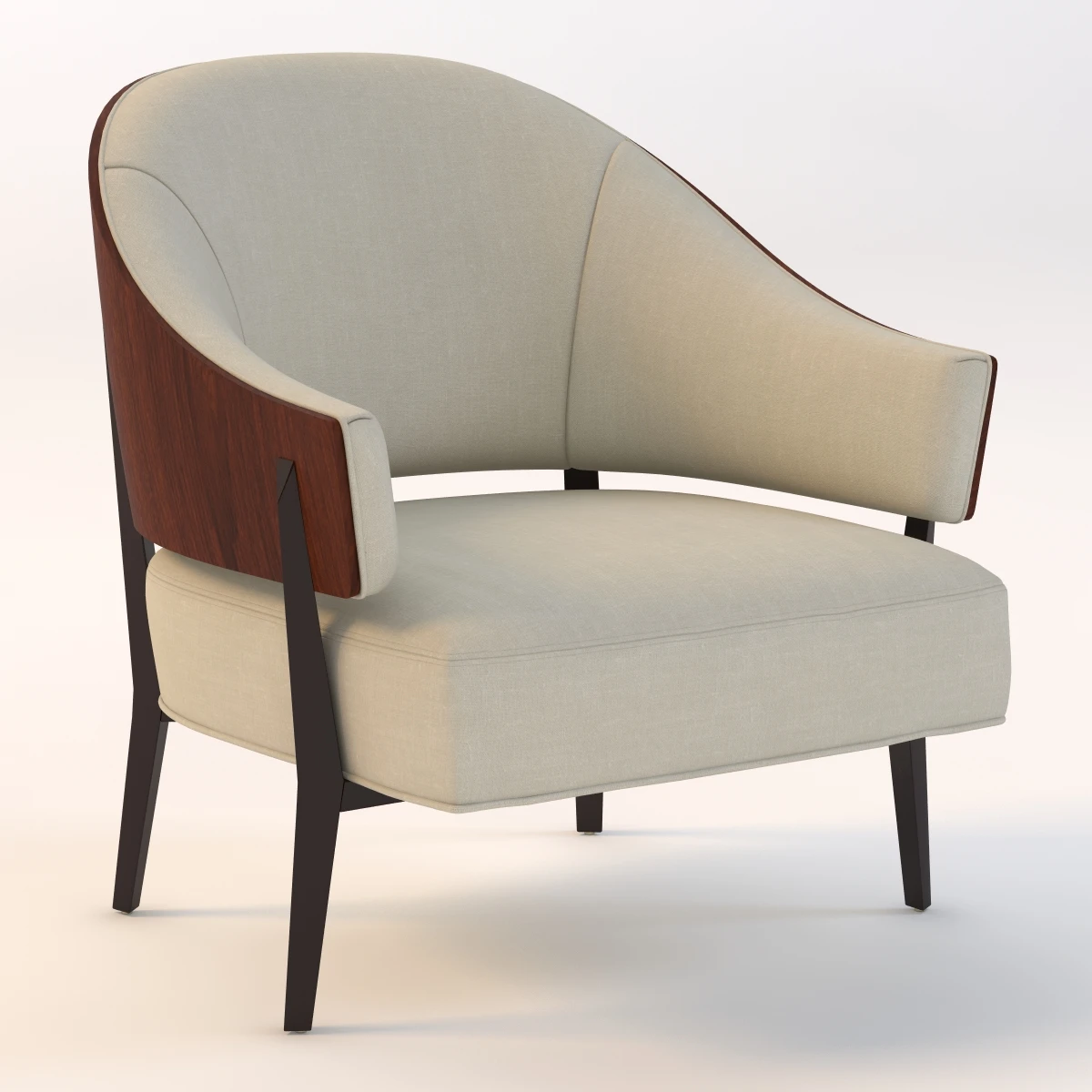 Kyoto Lounge Chair 3D Model_01