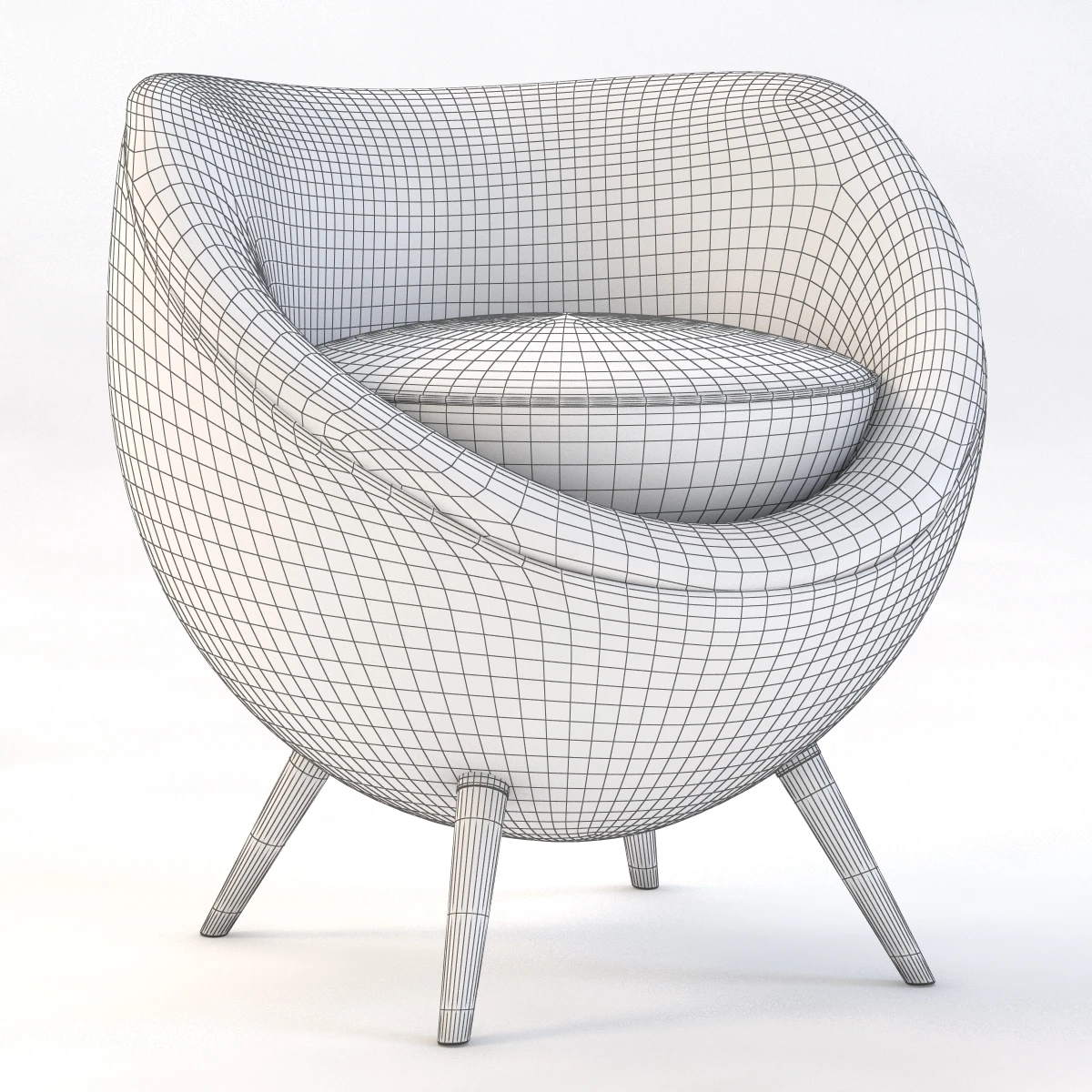 La Luna Easy Armchair 3D Model_09