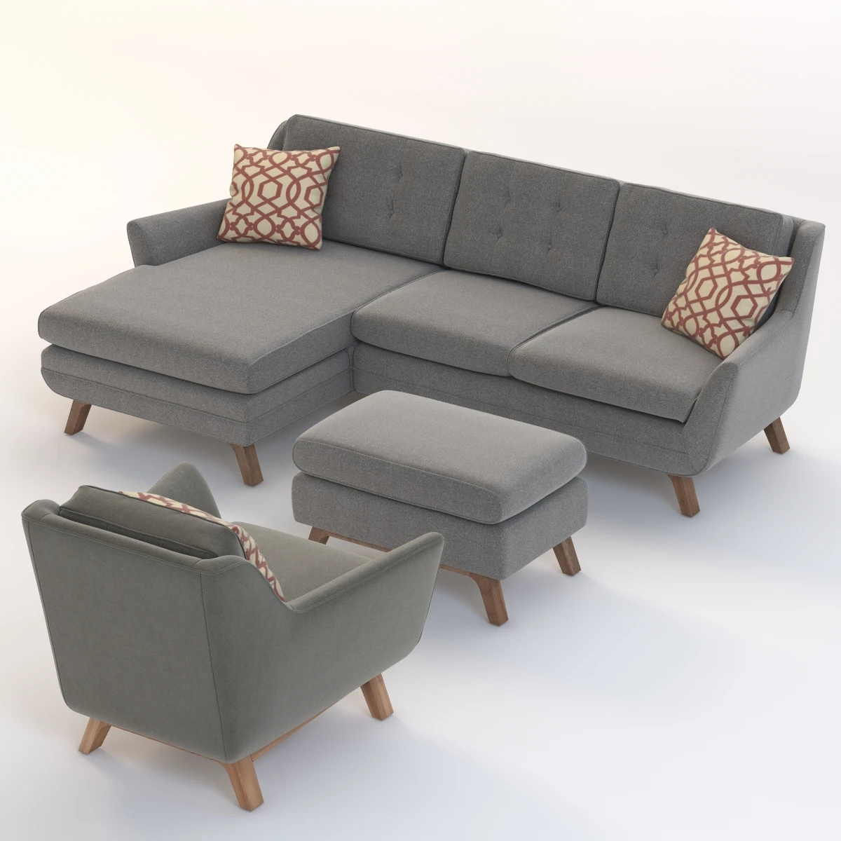 Joybird Eastwood Sofa Set 3D Model_06