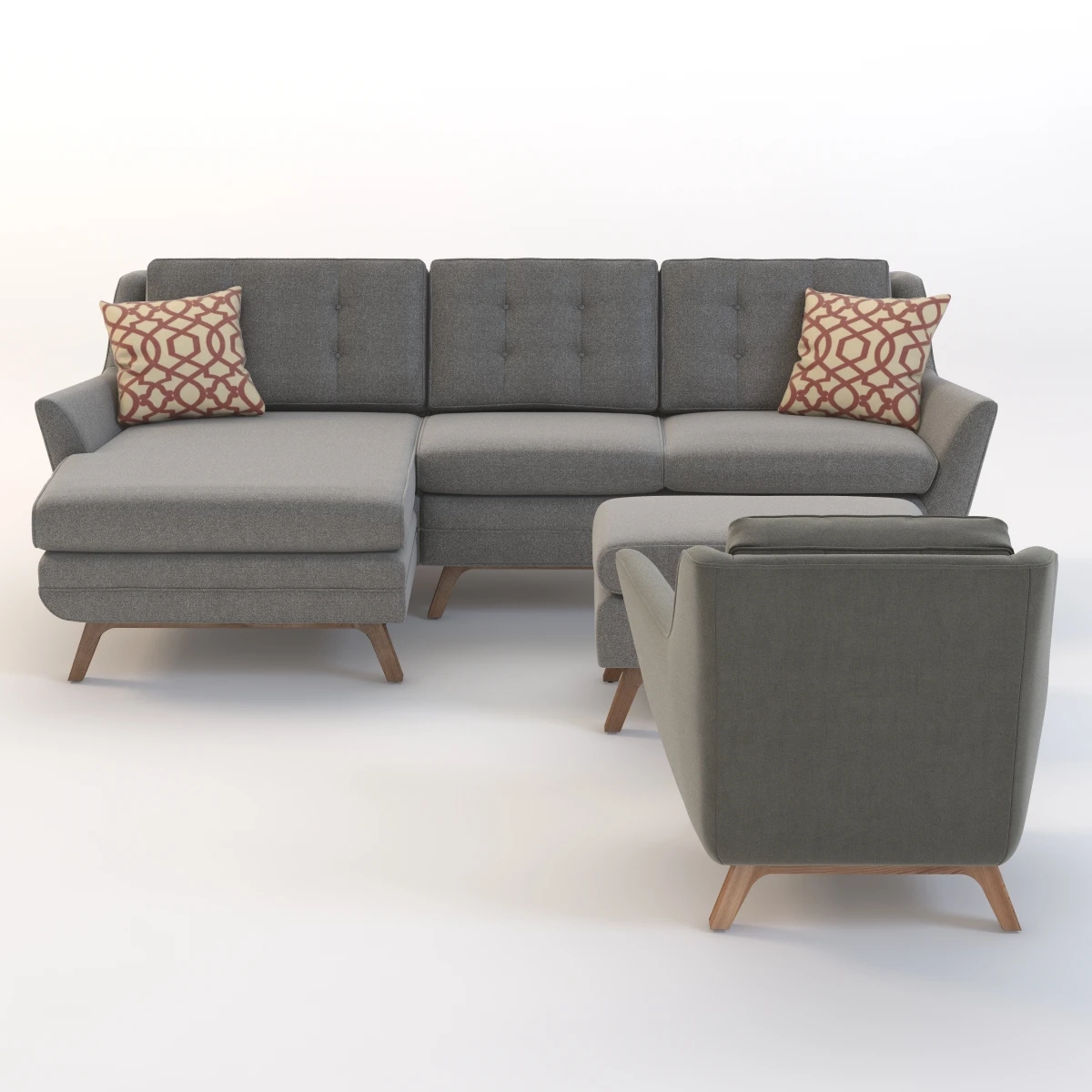 Joybird Eastwood Sofa Set 3D Model_08