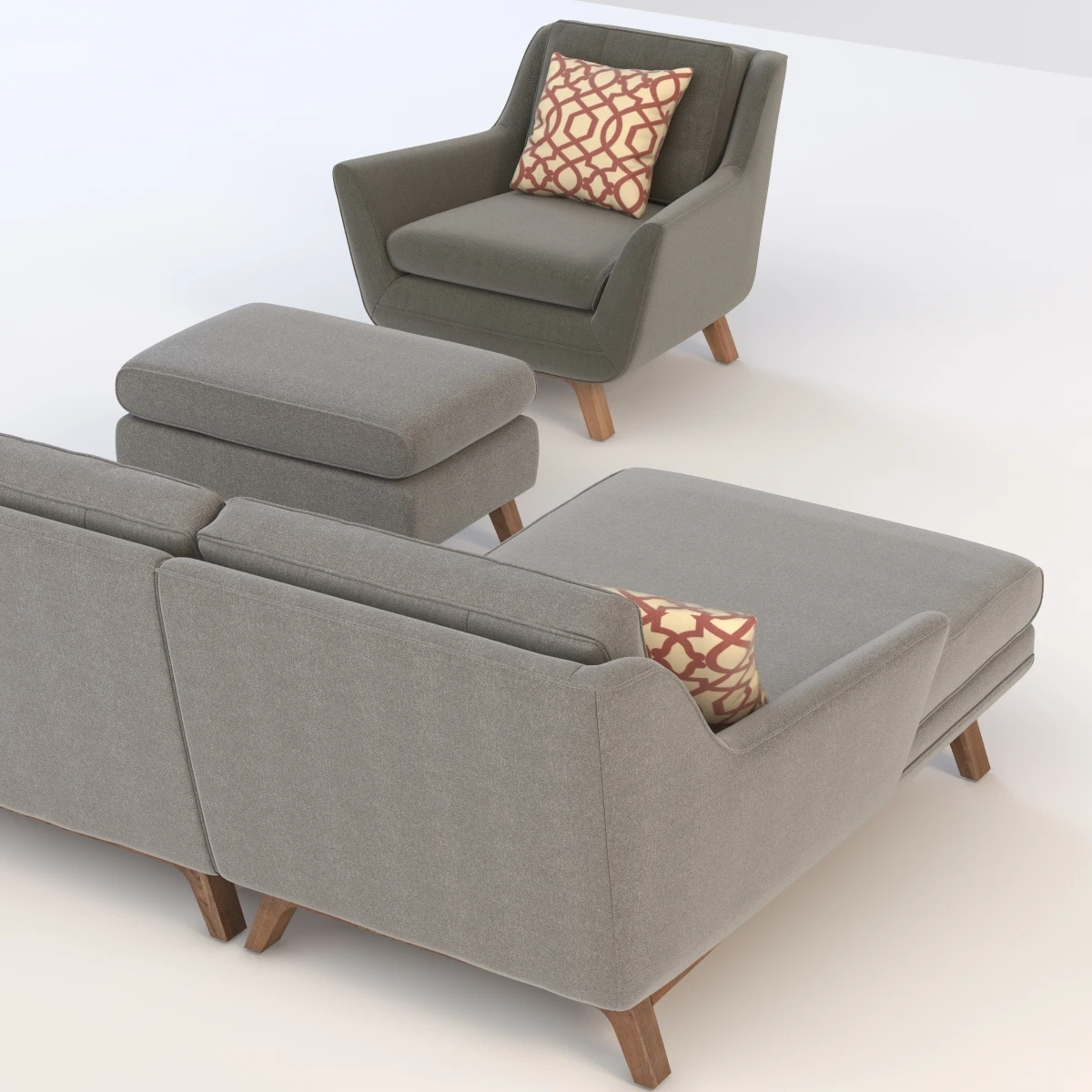Joybird Eastwood Sofa Set 3D Model_04