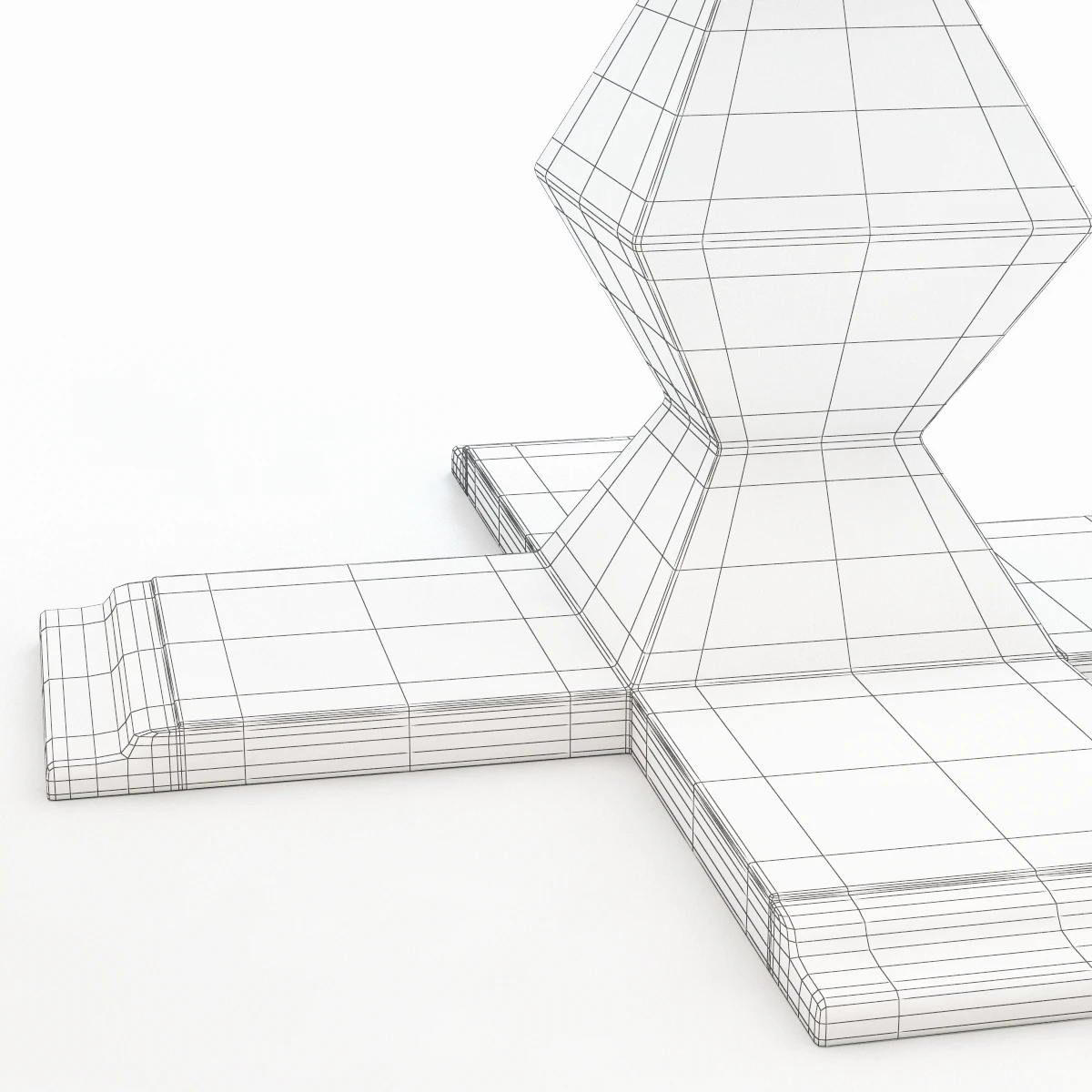 Zig-Zag Pedestal Table 3D Model_06
