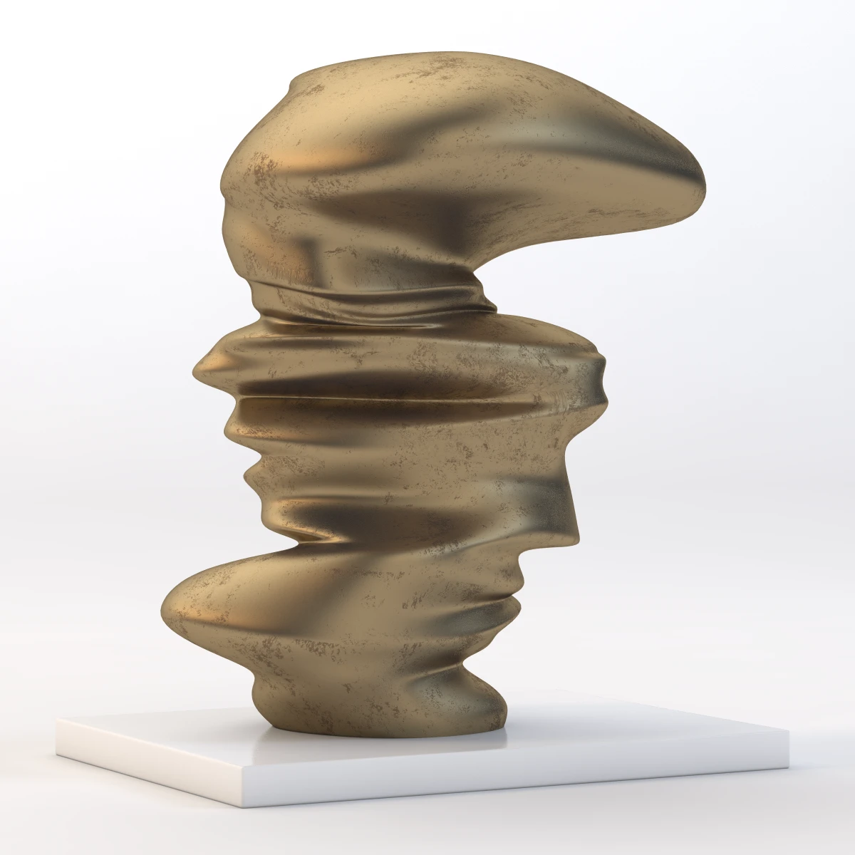 Level Head Sculpture By Tony Cragg 3D Model_01