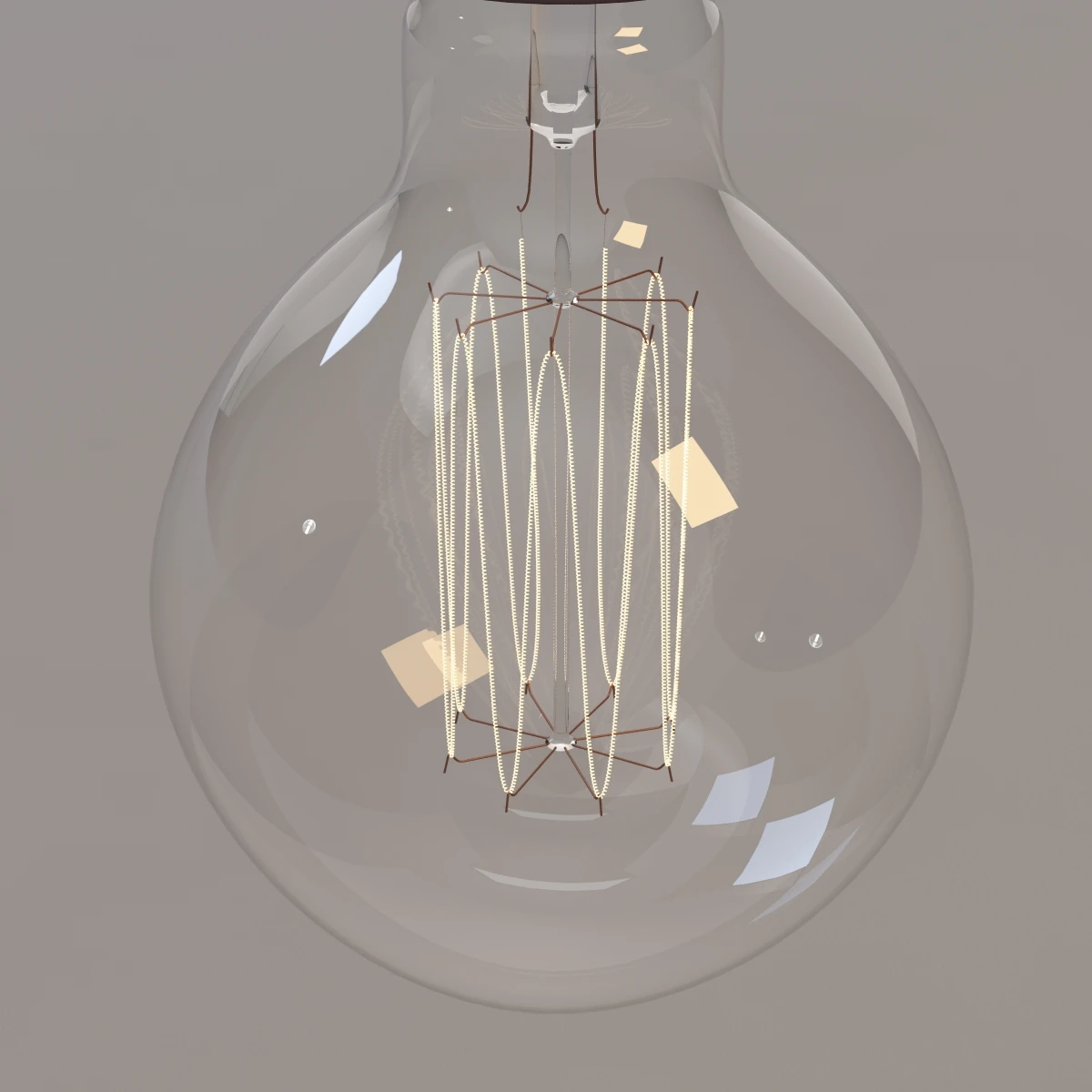 Loft Light Globe With Detail Filament 3D Model_01