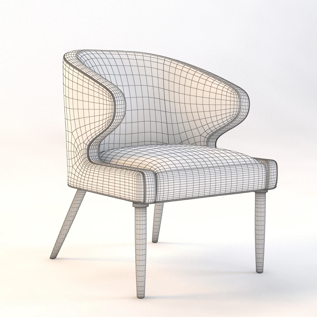Lorae Arm Chair 3D Model_09