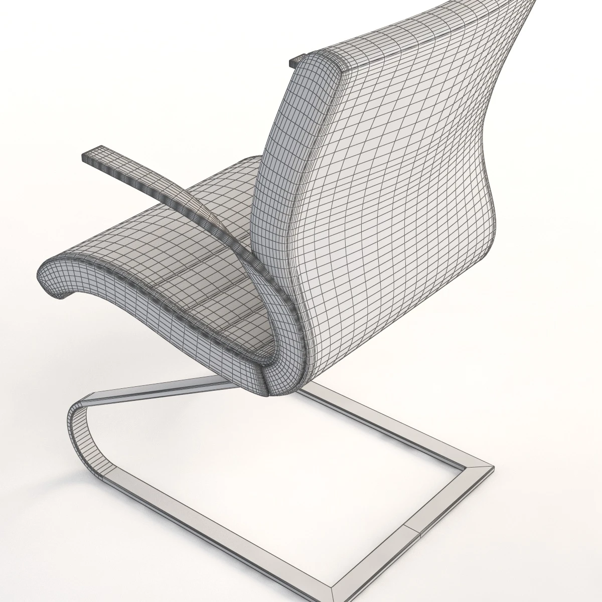 Luxy Synchrony Cantilever Upholstered Chair By Stefano Getzel 3D Model_012