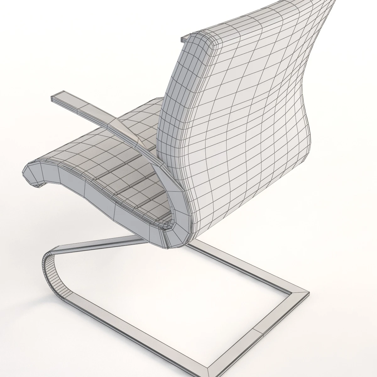 Luxy Synchrony Cantilever Upholstered Chair By Stefano Getzel 3D Model_013
