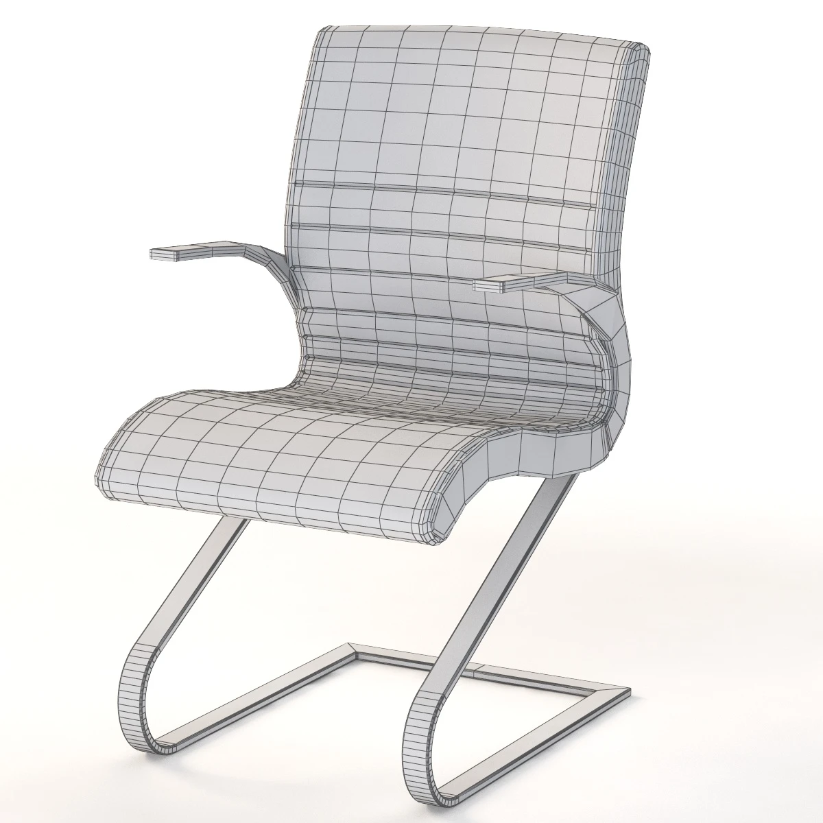 Luxy Synchrony Cantilever Upholstered Chair By Stefano Getzel 3D Model_011