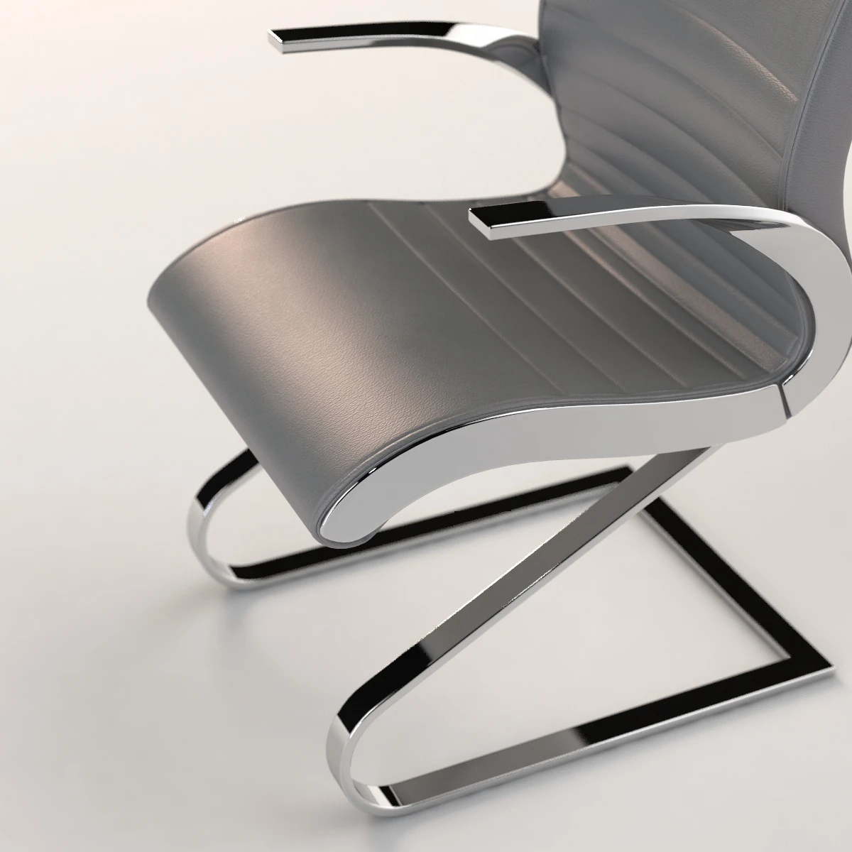 Luxy Synchrony Cantilever Upholstered Chair By Stefano Getzel 3D Model_09