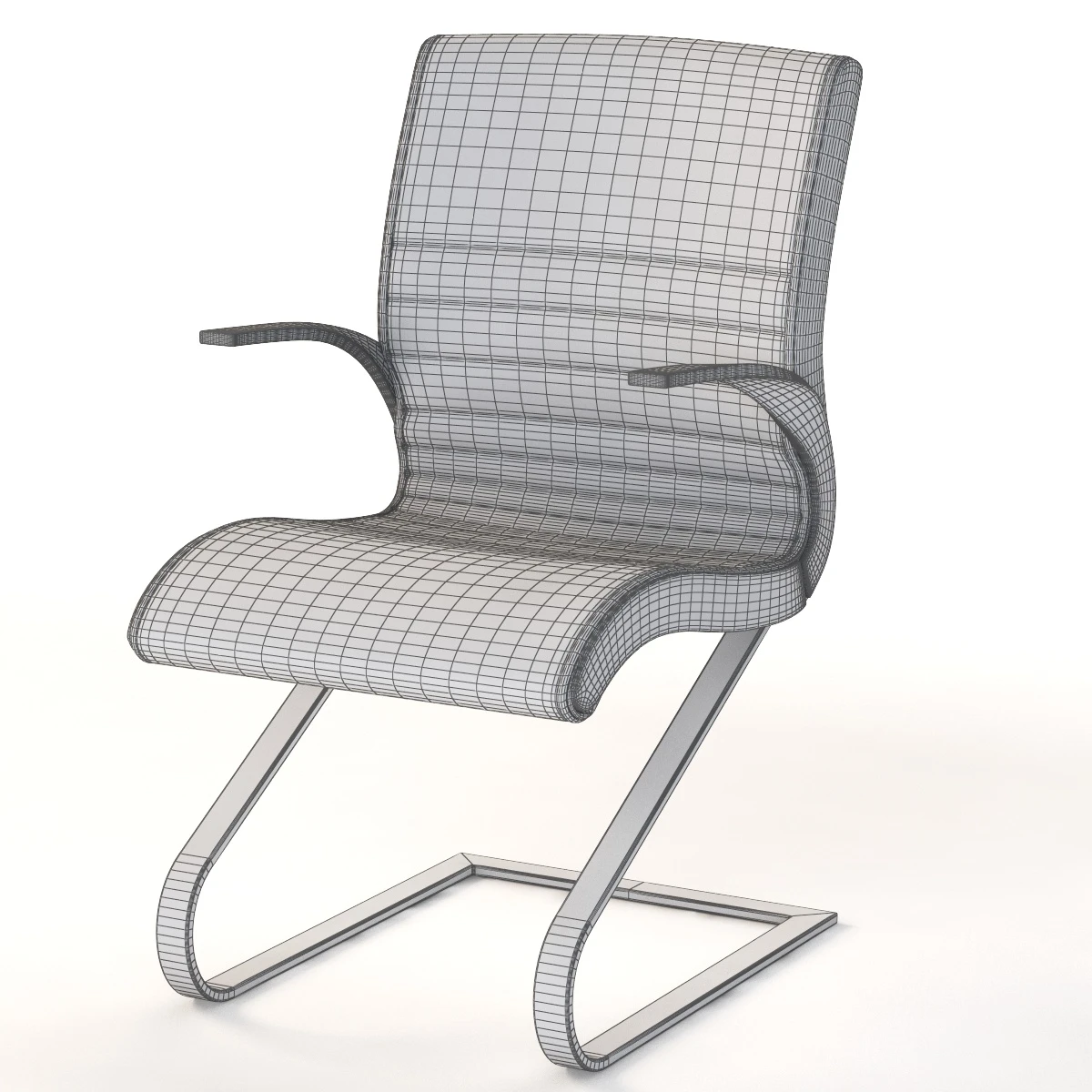 Luxy Synchrony Cantilever Upholstered Chair By Stefano Getzel 3D Model_010