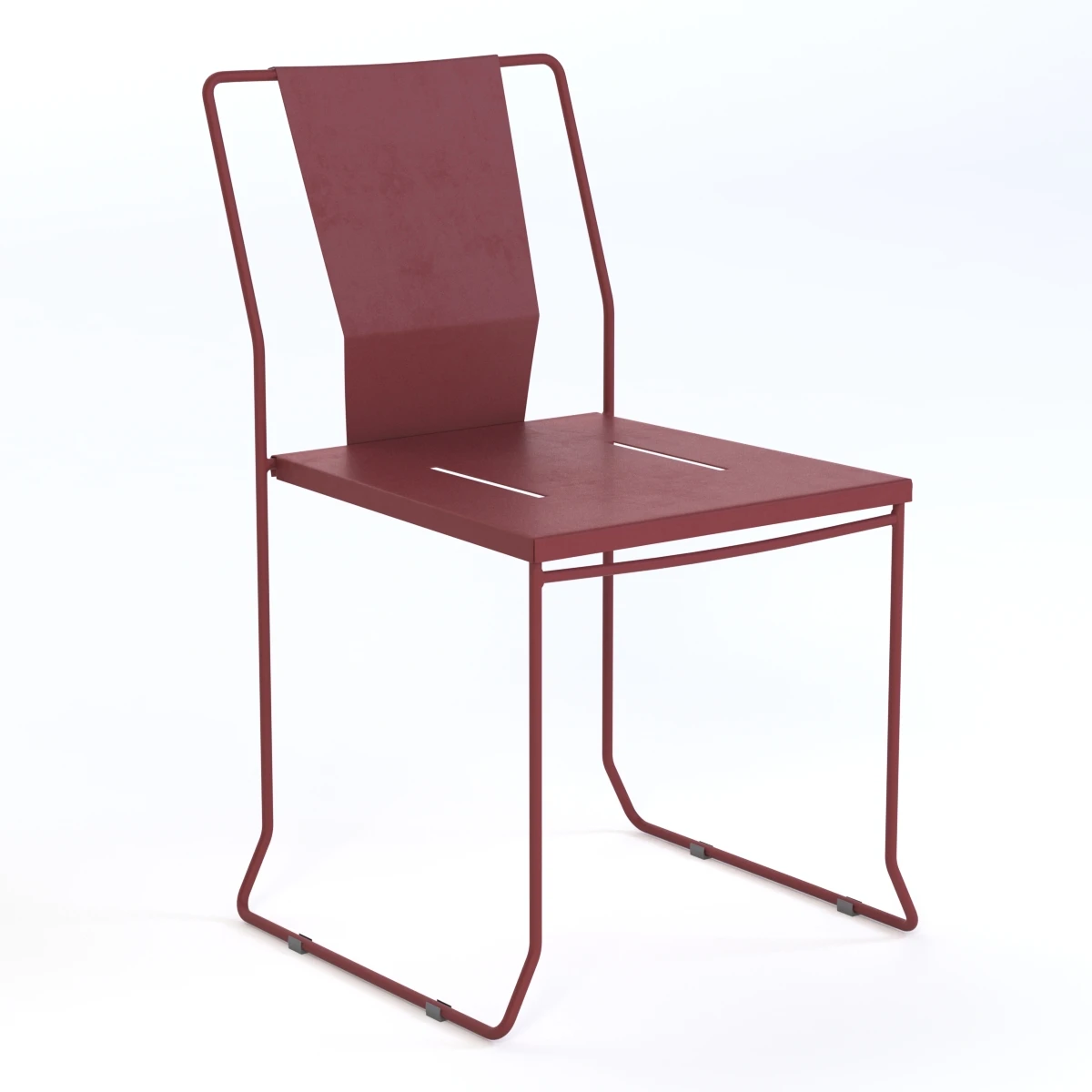 Chicago Sled Base Metal Chair 3D Model_01