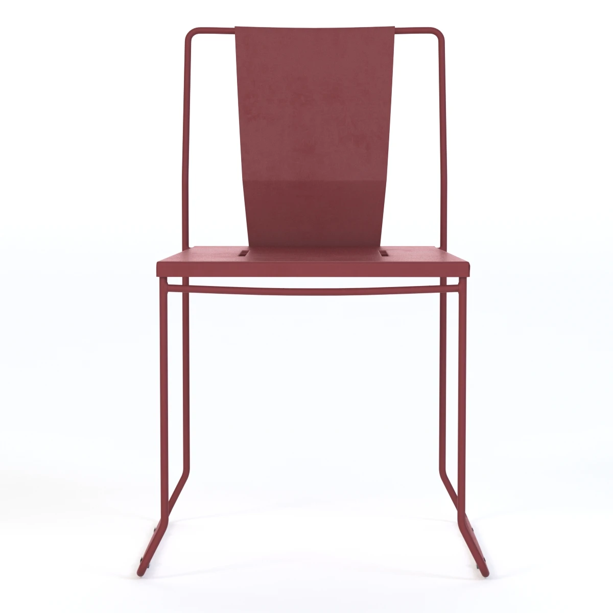 Chicago Sled Base Metal Chair 3D Model_05