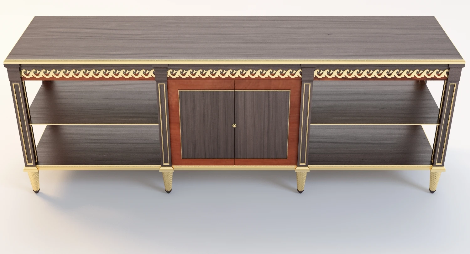 Classic Console Chester Drawer 3D Model_04