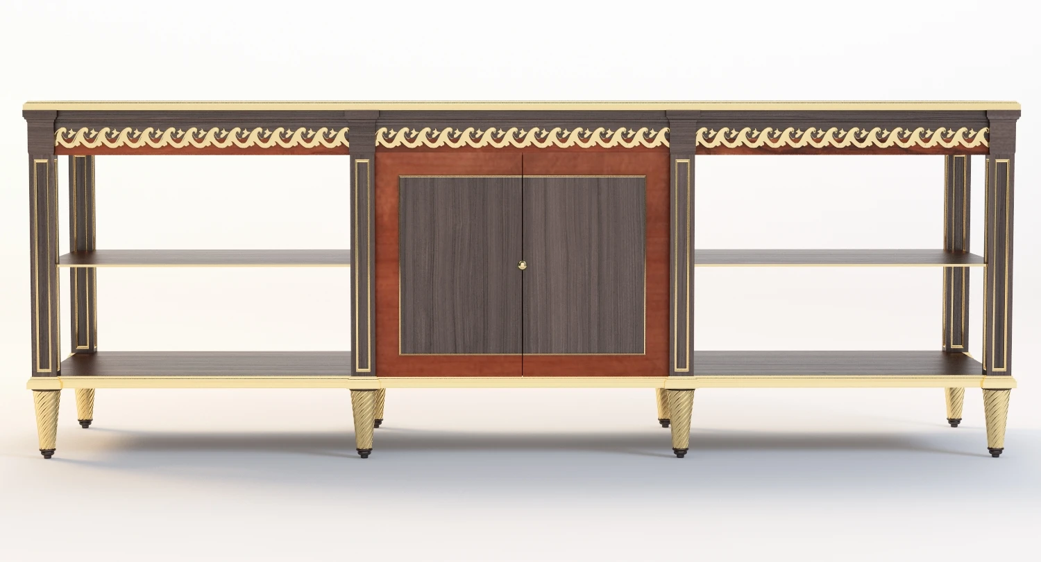 Classic Console Chester Drawer 3D Model_03