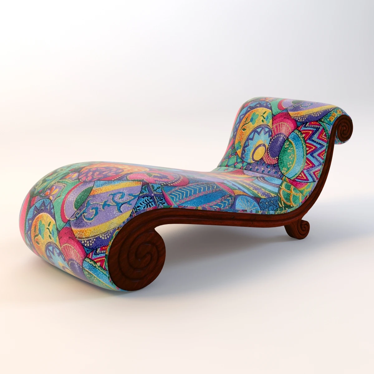 Classic Lounge Snail Sofa 3D Model_01