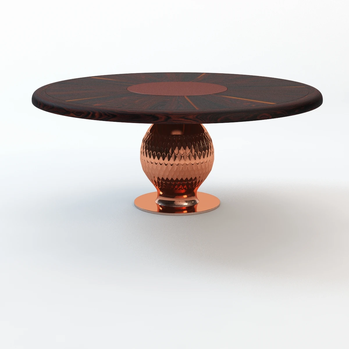 Club Dining Table 01 3D Model_01